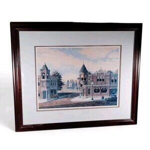 Vtg Signed Randy Souders Saturday Morning Rexall Coca Cola Americana 24x20 Wood